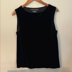 Laura Ashley Women’s Velvet Black Tank Top Size Large